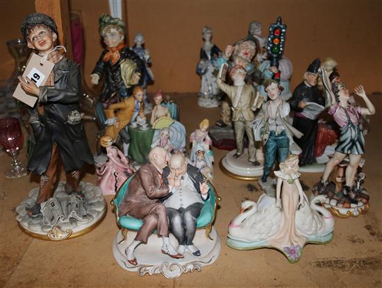 Collection of porcelain figures